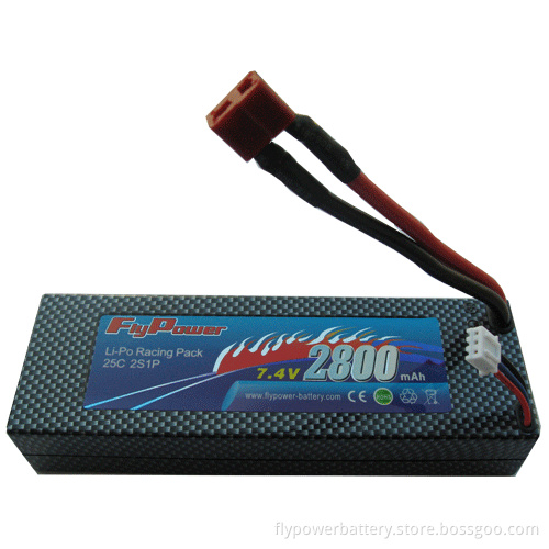 7.4V 2800mAh 25C racing car high power discharge Li-Po battery pack